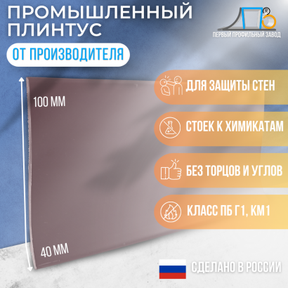 Промышленный плинтус ПП 100х40