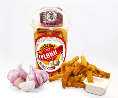 Сухарики - БАГГЕТ ПШЕНИЧНЫЙ, форма бочонок, 10 вкусов