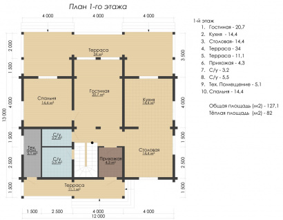 Дом из бруса "Селена"