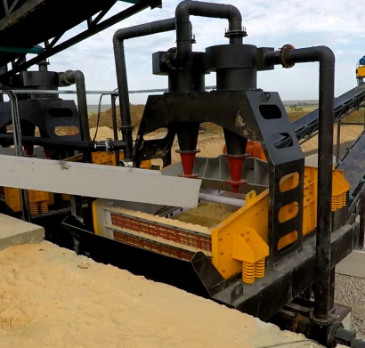 Обезвоживающий грохот с гидроциклоном