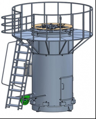 Установка нагрева стопоров литейных ковшей