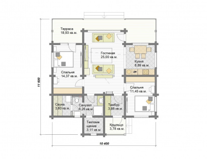 Дом из бруса "Виктория"