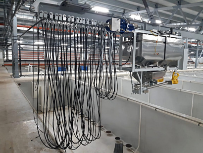 Комплекс автоматизированного кормления рыбы в бассейнах кормления