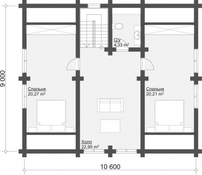 Дом из бревна "Зевс"