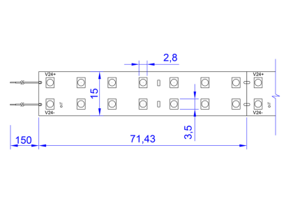 Светодиодная лента LP IP22 2835/192 LED CRI 80