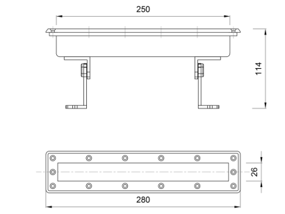 Подводный светильник LP GL 250 12-24V AISI 304
