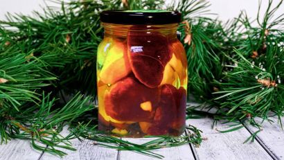 Маринованные белые грибы боровики цельные 350 г