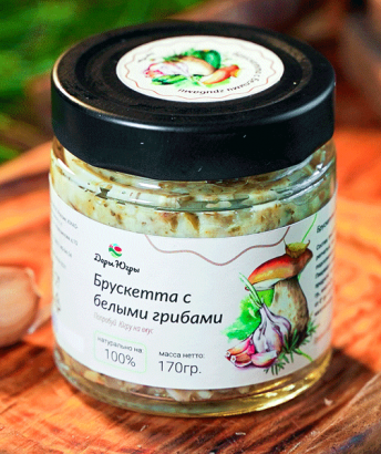 Брускетта с боровыми белыми грибами 170гр