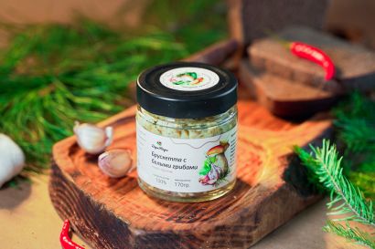 Брускетта с боровыми белыми грибами 170гр