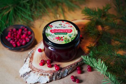 Конфитюр брусничный из лесной - дикорастущей брусники 240 гр 