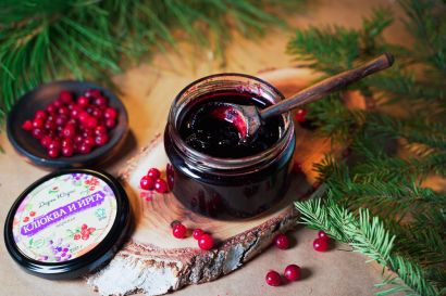 Варенье ассорти из лесной - дикорастущей ирги и клюквы 250 гр