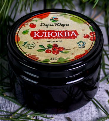 Варенье из лесной - дикорастущей клюквы 250 гр