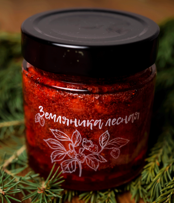 Земляника лесная дикорастущая в сахарном сиропе 200 гр