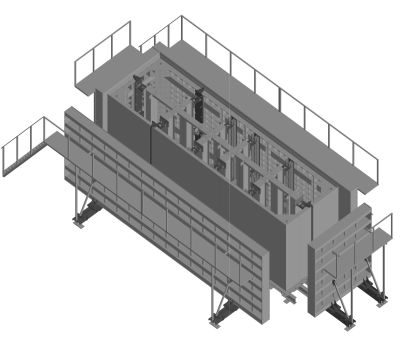 Механизированная оснастка (опалубка) бетонозаливных внутриобъемных блоков трансформаторных подстанций