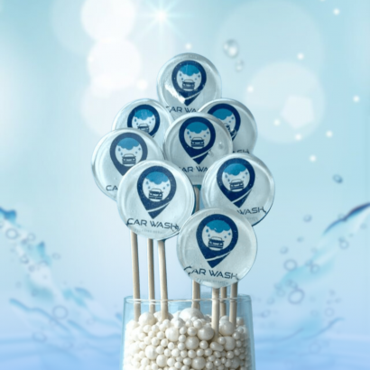 Леденцы на палочке с логотипом