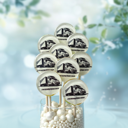 Леденцы на палочке с логотипом