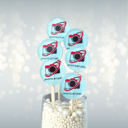 Леденцы на палочке с логотипом