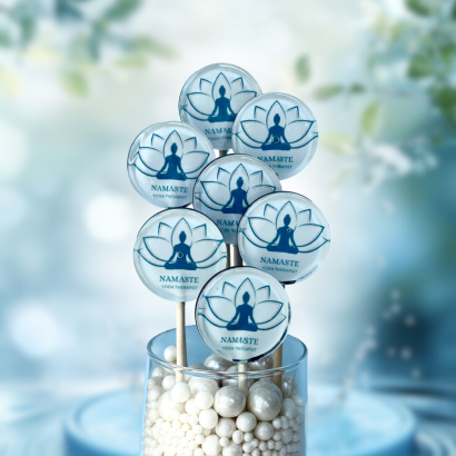 Леденцы на палочке с логотипом