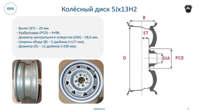 Стальные штампованные колёса марки ГАЗ