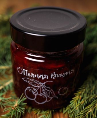 Джем - "пьяная" вишня 200 гр 