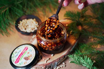 Кедровые орешки в сосновом сиропе из молодых сосновых шишек 250 гр