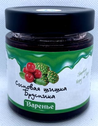 Молодые сосновые шишки с лесной брусникой 200 гр 