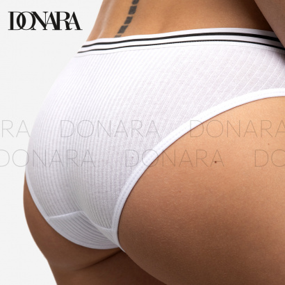 АРТ.001 - Слипы в рубчик с двумя черными полосками.