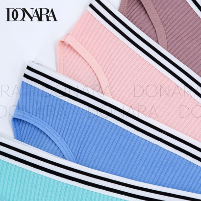 АРТ.001 - Слипы в рубчик с двумя черными полосками.