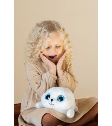 Мягкая игрушка нерпа Голубоглазка, 33 см, Mi004