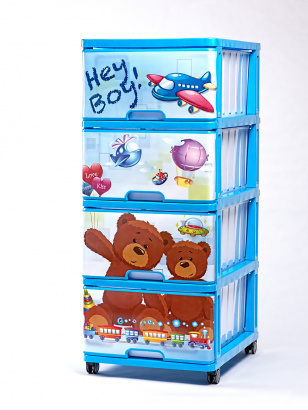 Комод 4-х секционный (40*50cm) с рисунком