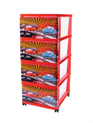 Комод 4-х секционный (40*50cm) с рисунком