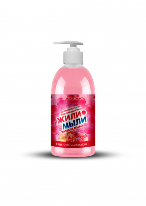 Жидкое мыло «Жили-Мыли‎» с Цветочным ароматом 0,5 л, дозатор, флакон