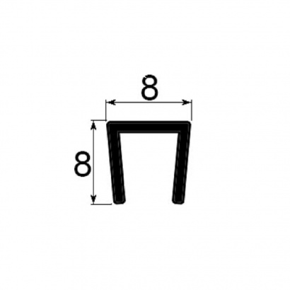 П-образный профиль Р1956 8*8мм (5000 метров)