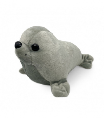 Мягкая игрушка нерпа Мультик, серый, 33 см, Mi158