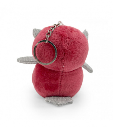 Брелок совы, красный,11 см, Mi139