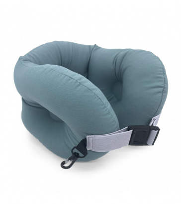 Подушка для перелетов с карабином, зеленая, Mi187