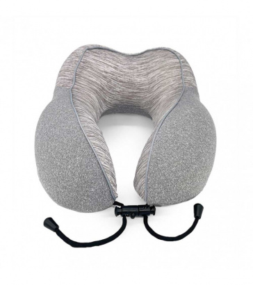 Подушка для перелетов с эффектом памяти, серый меланж, Mi154