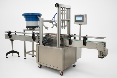 Линейная автоматическая укупорочная машина AS-JYXGJ-01