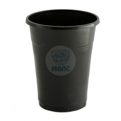 Стаканчик одноразовый 200 мл пластиковый черный Стандарт 100/42/4200