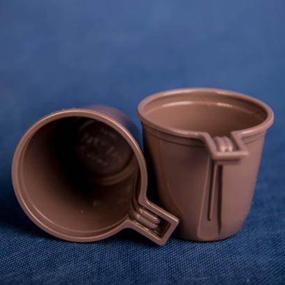 Чашка кофейная одноразовая 200мл пластиковая коричневая Эконом 50/30/1500