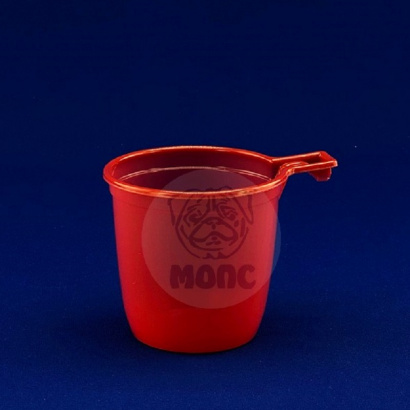 Чашка кофейная одноразовая 200мл пластиковая красная Стандарт 50/30/1500