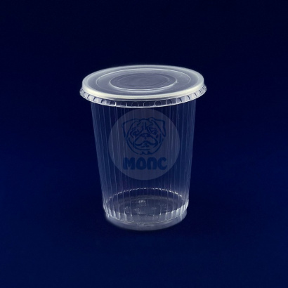 Крышка для одноразового контейнера Диаметр 94,5 прозрачная 50/60/3000