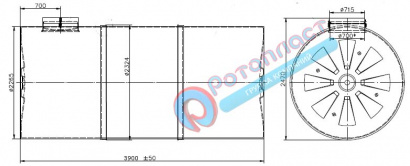 Пластиковая горизонтальная емкость 15000 литров