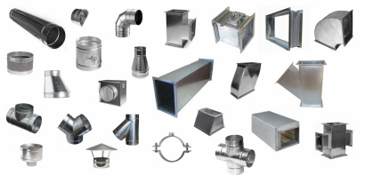 ВЕНТИЛЯЦИЯ: ФАСОННЫЕ ЧАСТИ К ПРЯМОУГОЛЬНЫМ ВОЗДУХОВОДАМ