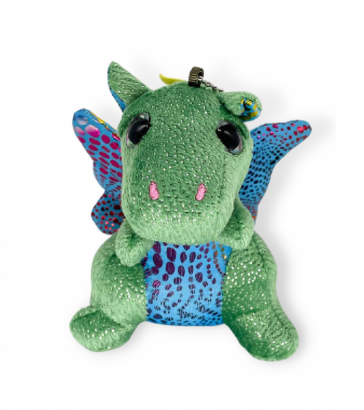 Брелок Дракон, зеленый, 13см, Mi132