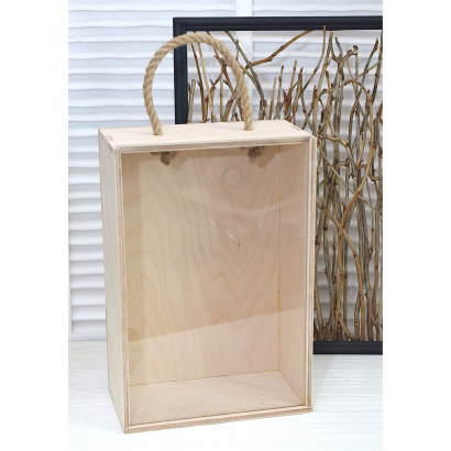 Деревянный пенал с прозрачной крышкой