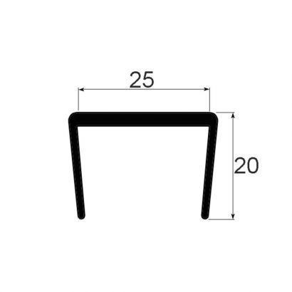 П-образный профиль Р2018 20*25 мм (60 метров)