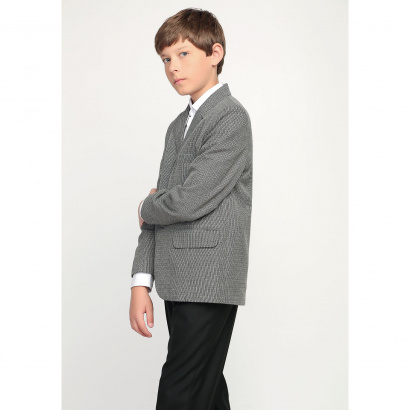 Пиджак школьный для мальчика серый рябушка