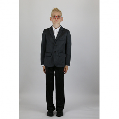 Пиджак школьный для мальчика серый Линия