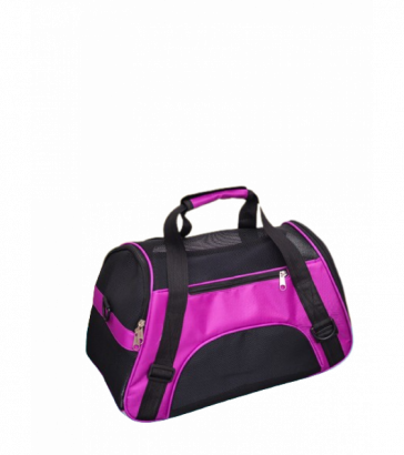 Переноска для животных, мягкий каркас, розовая, 4640